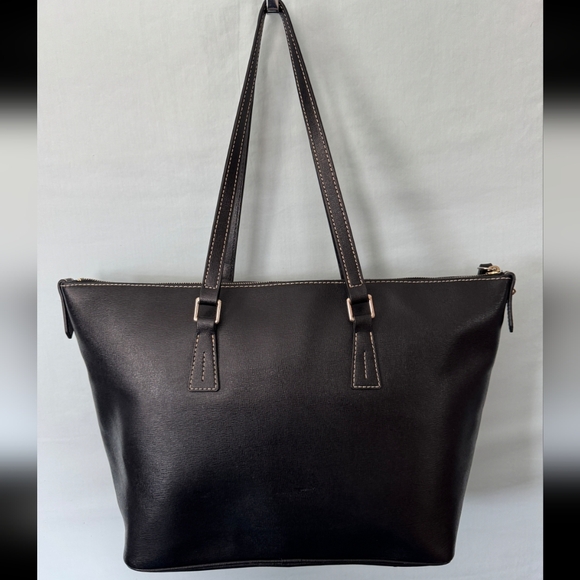 Dooney & Bourke EUC Black Pebble Grain Leather Tote Bag - Picture 3 of 7